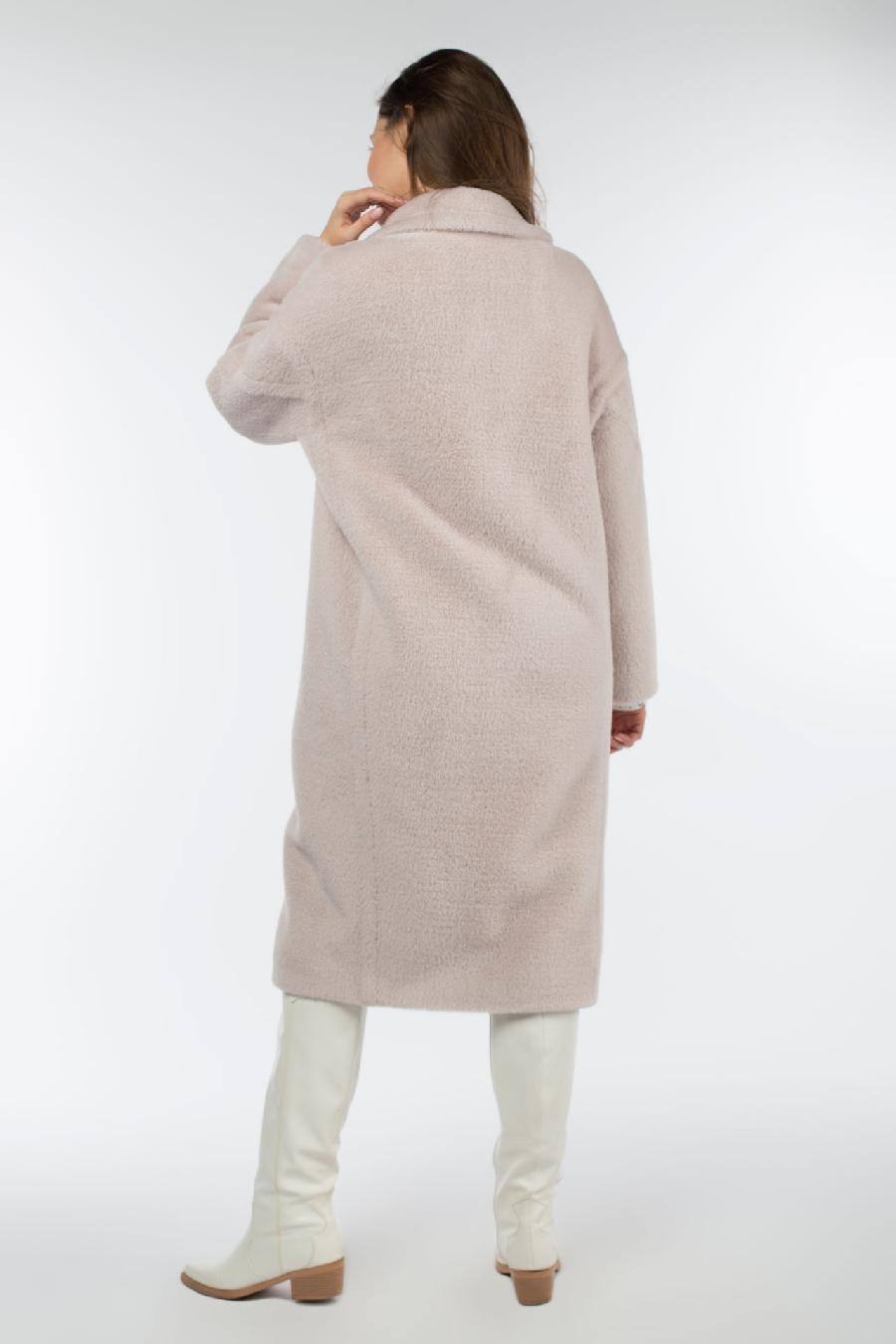 02-3025 Пальто женское утепленное Ворса светло-сиреневый