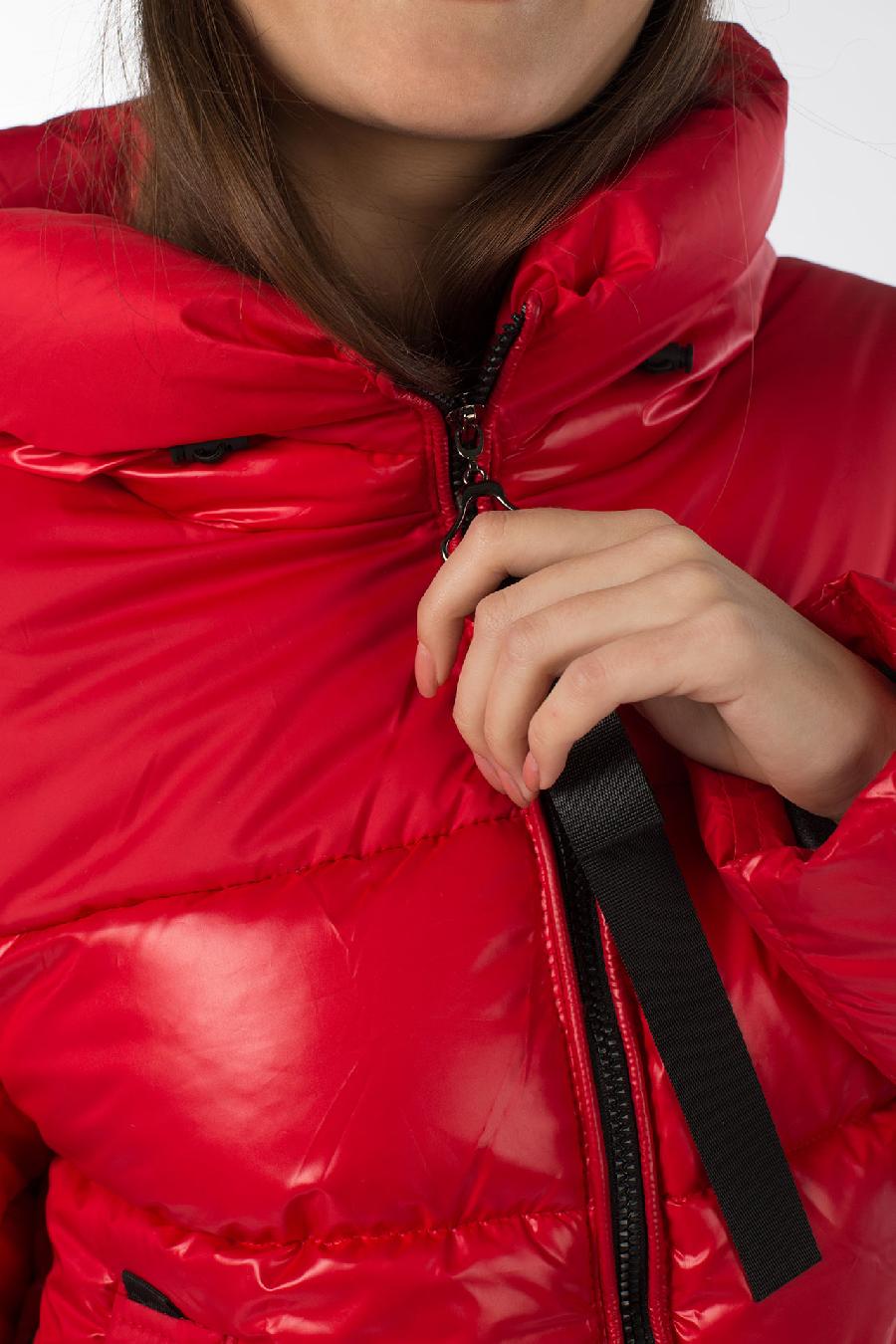 05-2004 Куртка женская зимняя SNOW (Биопух 300) Плащевка красный