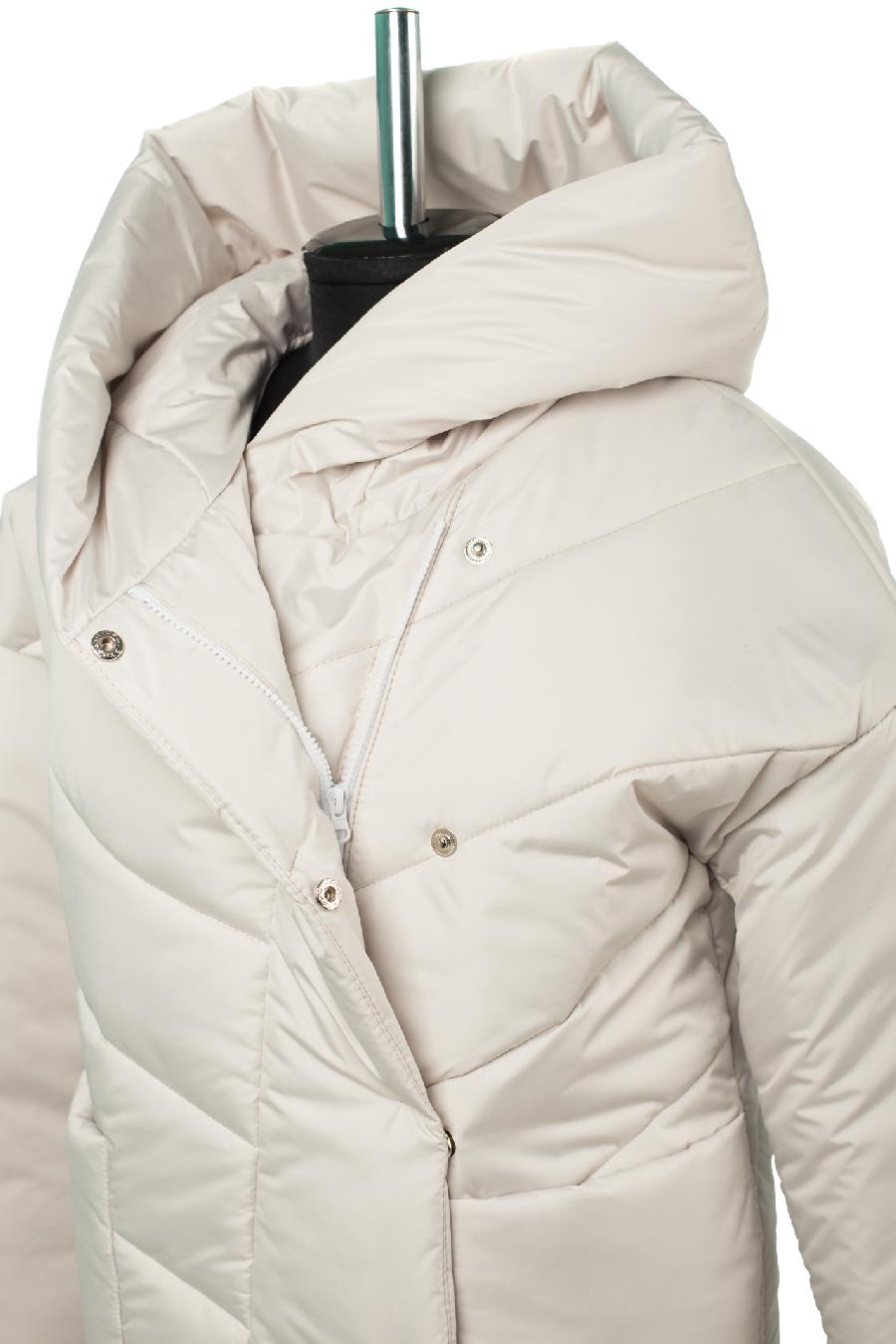 05-2062 Куртка женская зимняя (синтепон 300) Плащевка серо-белый