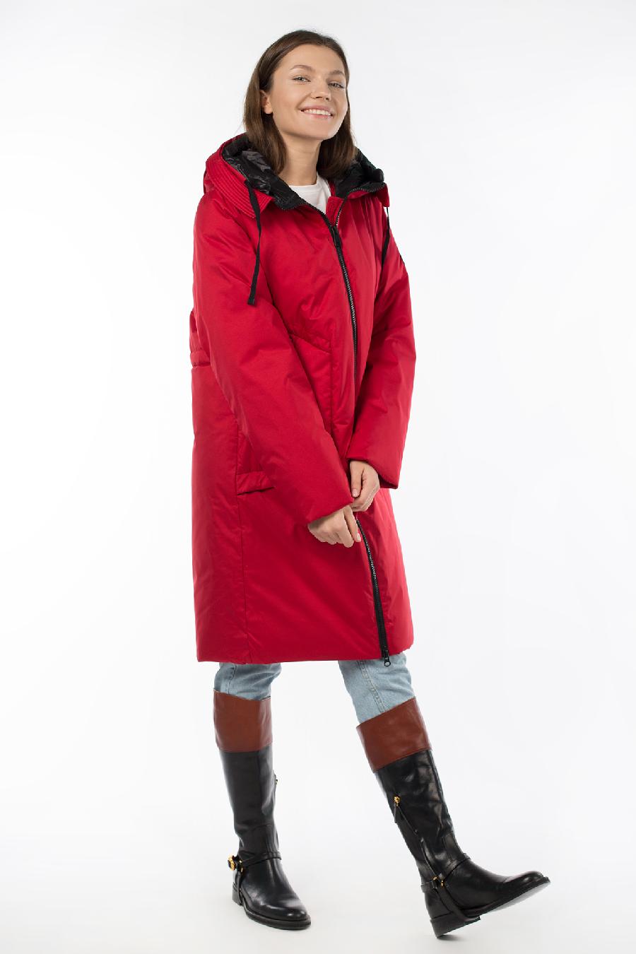 05-2042 Куртка женская зимняя (Биопух 300) Плащевка красный