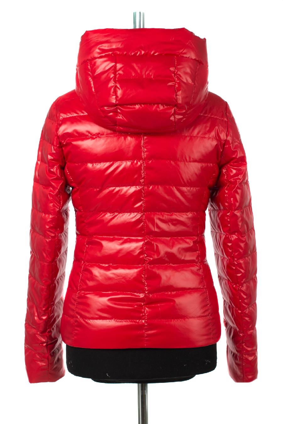 04-2879 Куртка женская демисезонная (G-loft 100) двусторонняя Плащевка Черно-красный