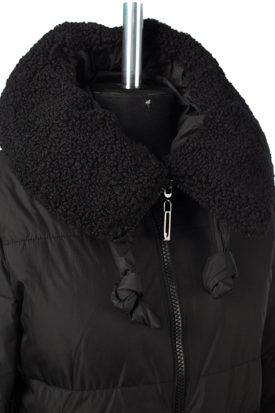 05-2044 Куртка женская зимняя (Биопух 300) Плащевка черный
