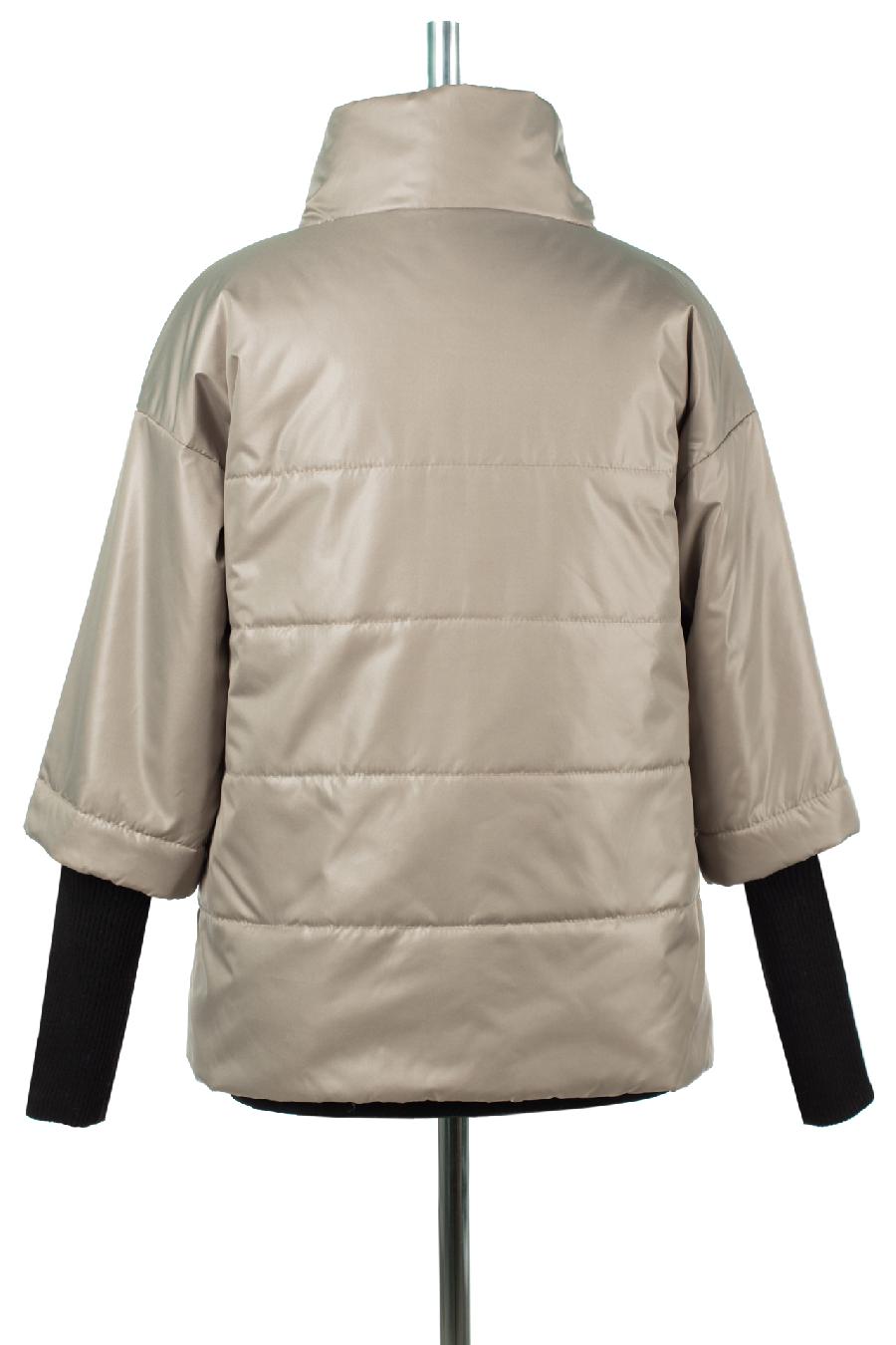04-2825 Куртка женская демисезонная (синтепон 100) Плащевка темно-бежевый
