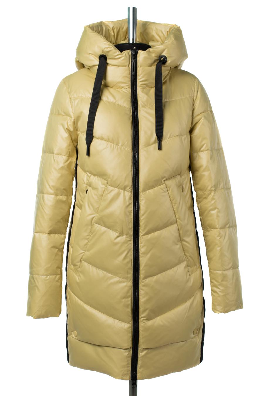 05-2055 Куртка женская зимняя (Биопух 300) Плащевка желтый