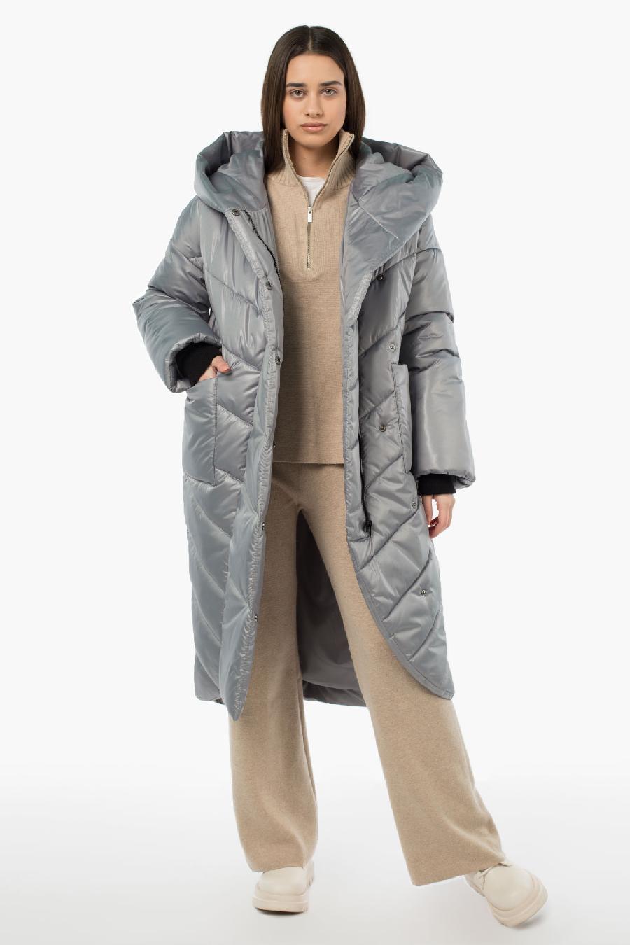 05-2060 Куртка женская зимняя (синтепон 300) Плащевка серый