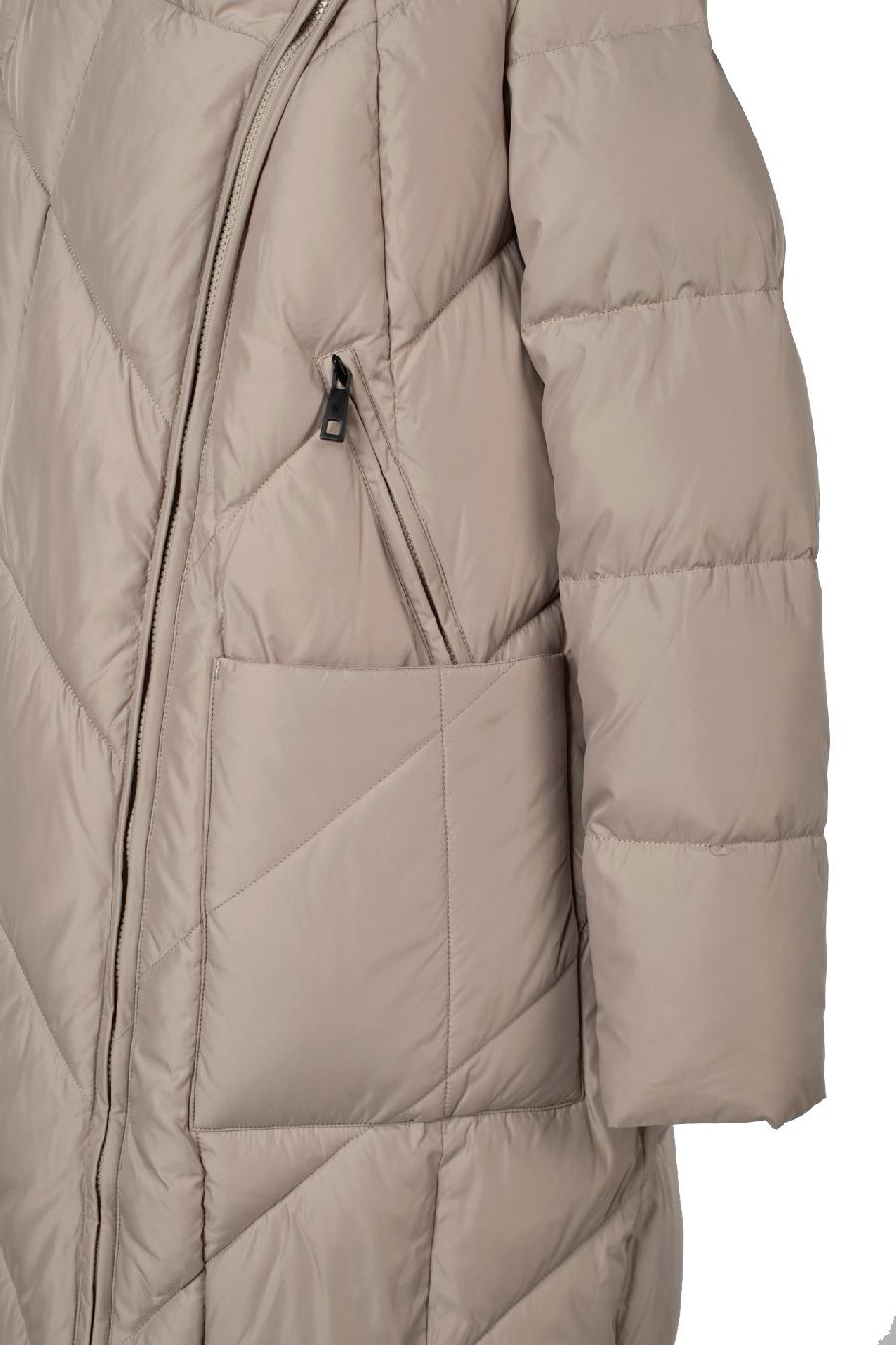 05-2151 Куртка женская зимняя (Холлофайбер 300) Плащевка бежевый