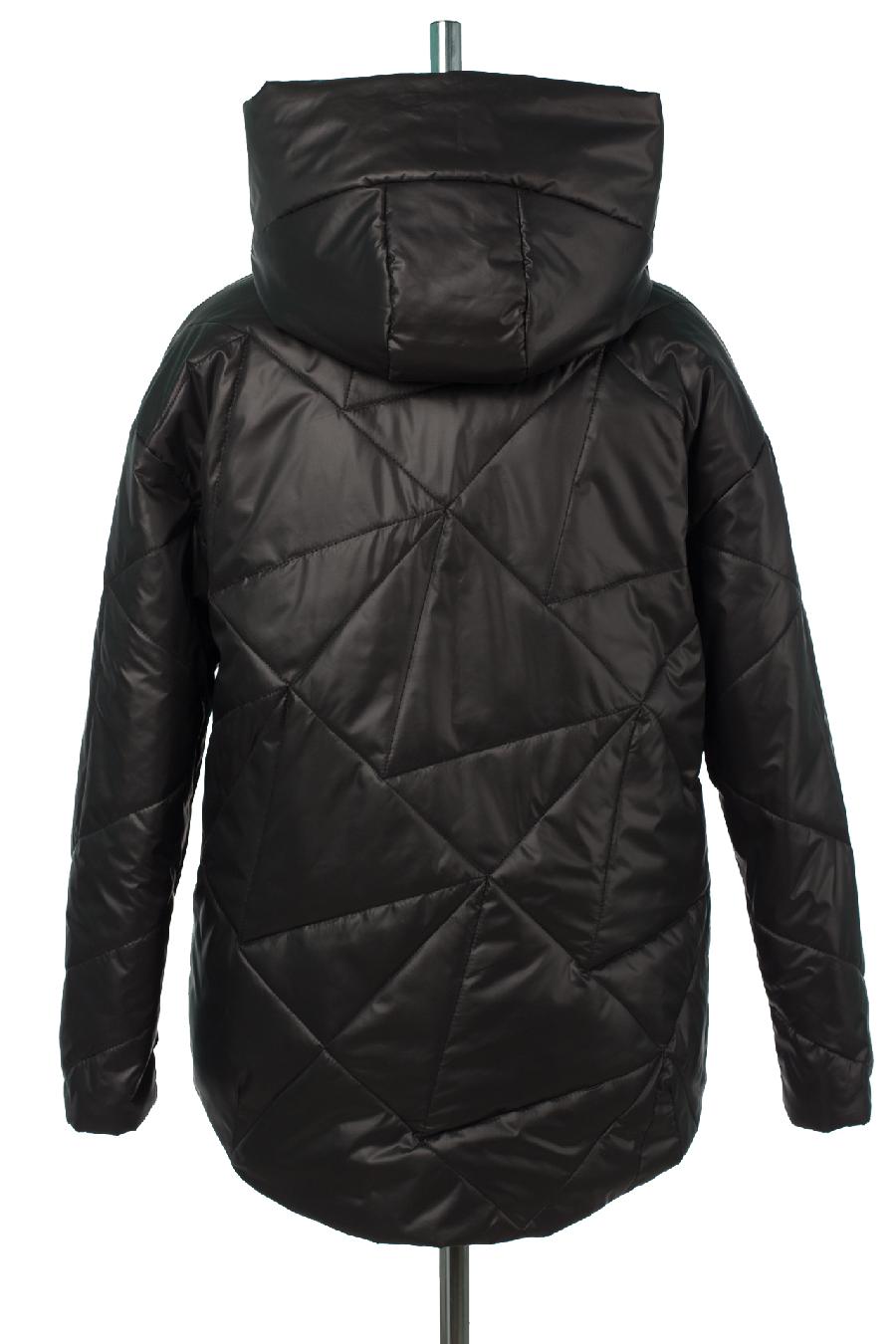 04-2909 Куртка женская демисезонная (синтепон 150) Плащевка черный