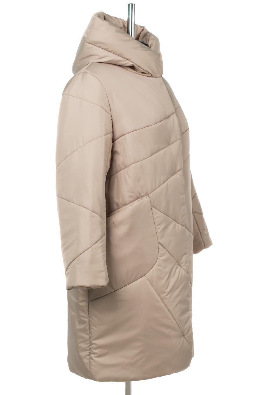 05-1992 Куртка женская зимняя (синтепон 300) Плащевка бежевый