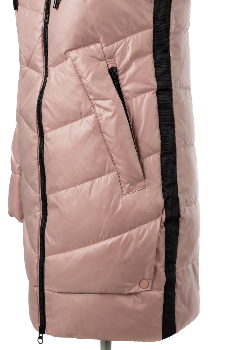 05-2057 Куртка женская зимняя (Биопух) Плащевка розовый